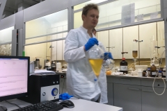 Alex Denisenko in the lab